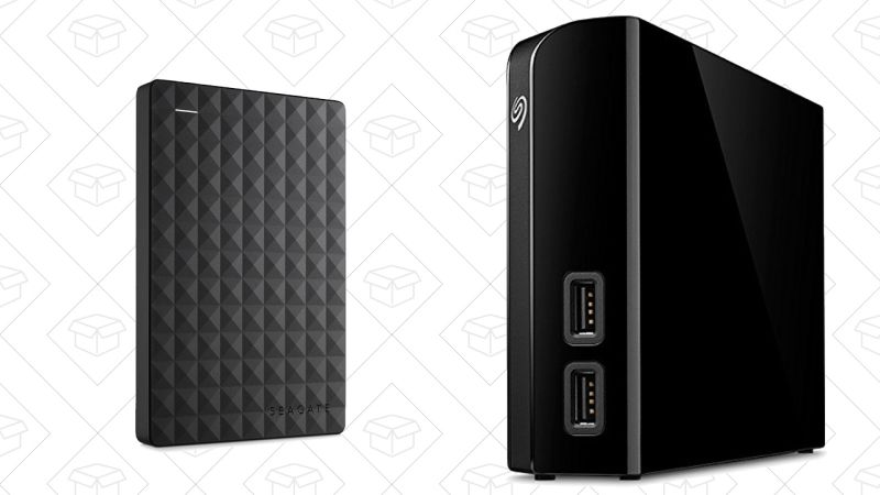 Seagate Expansion 2TB, $70 | Seagate Backup Plus 6TB, $140 | Seagate Backup Plus 8TB, $180